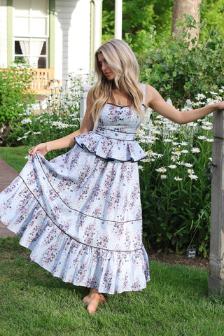 Aveline Peplum Maxi Dress