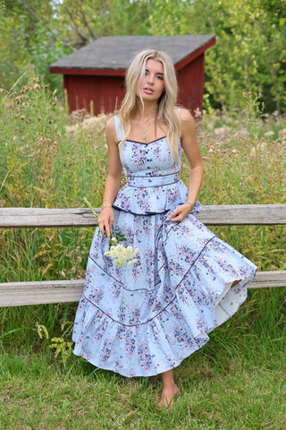 Aveline Peplum Maxi Dress