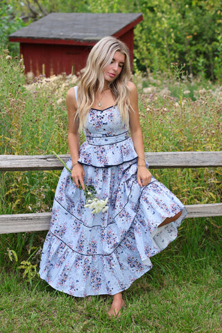Aveline Peplum Maxi Dress