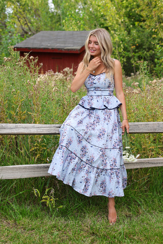 Aveline Peplum Maxi Dress