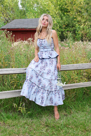 Aveline Peplum Maxi Dress
