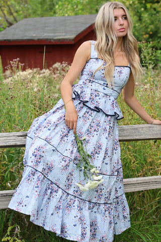 Aveline Peplum Maxi Dress
