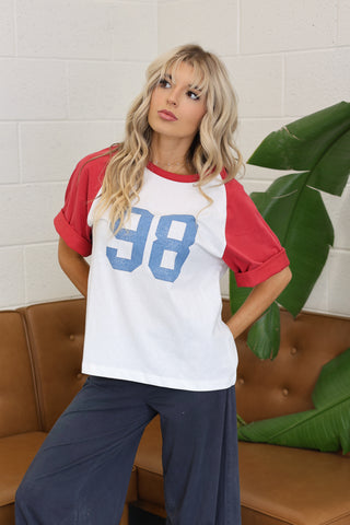 Retro ’98 Contrast-Sleeve Graphic Tee