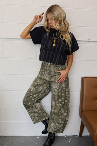Limited Edition Blacked Out Cropped Graphic Tee