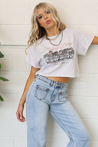 Riding Dirty Cropped Graphic Tee