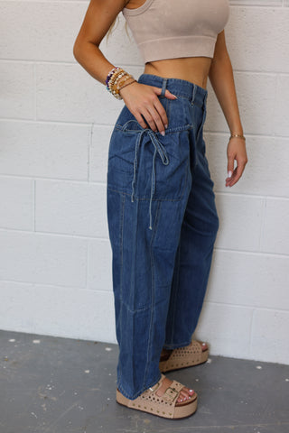 Simone Pocket Barrel Pants