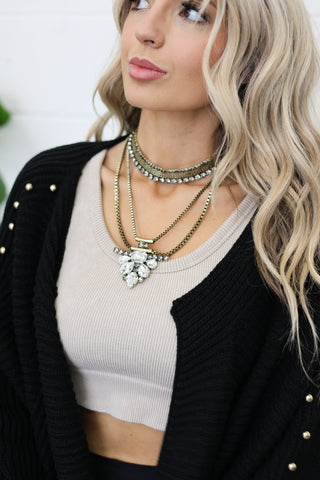 Drop A Little Hint Statement Necklace