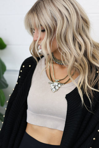 Drop A Little Hint Statement Necklace
