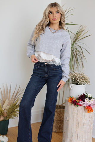 Lace and Lounge Sweatshirt