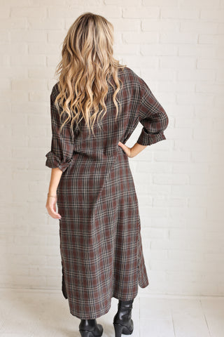 The Autumn Plaid Shirt Dress