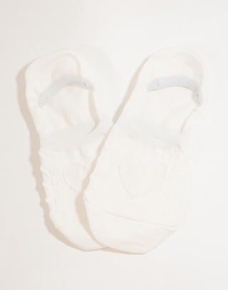 Ribbon and Heart Slip on Socks