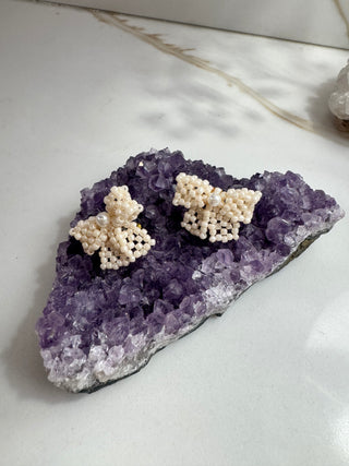 Belle Pearl Bow Earrings