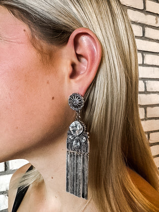 Coachella Silver Dangle Earring