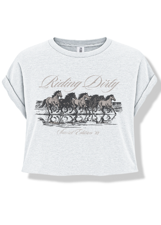 Riding Dirty Cropped Graphic Tee