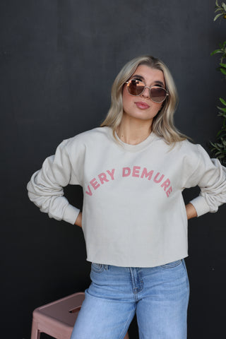 Very Demure Crop Sweatshirt