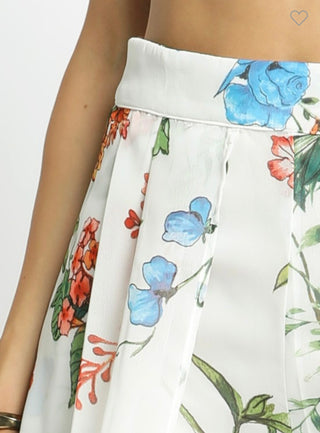 Garden Party Shorts with Maxi Overlay