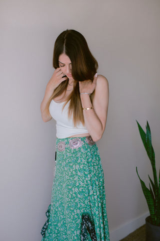 Whimsical dainty floral skirt
