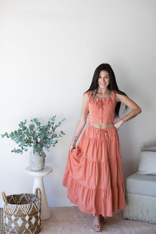 Florence Floral Textured Skirt