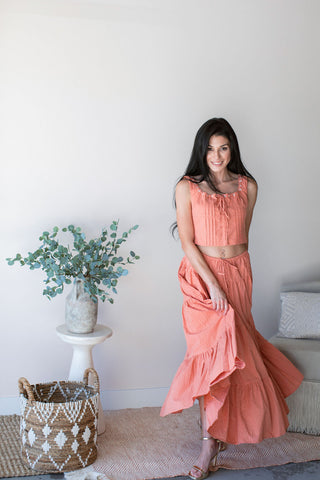 Florence Floral Textured Skirt