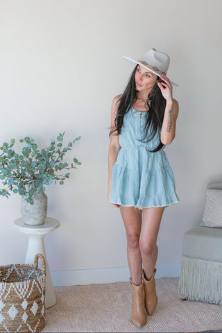 Sweet Summer Denim Romper