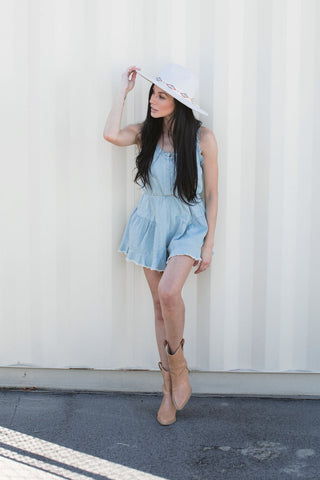 Sweet Summer Denim Romper