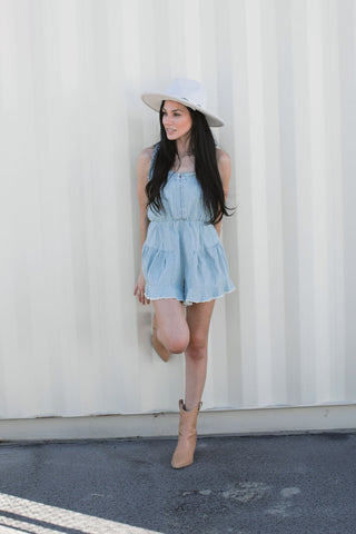 Sweet Summer Denim Romper