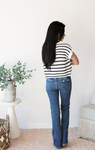 Samantha stripe Dolman Sweater top