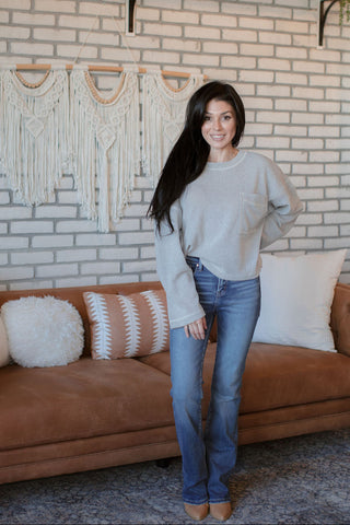 Maggie Grey Long Sleeved Sweater