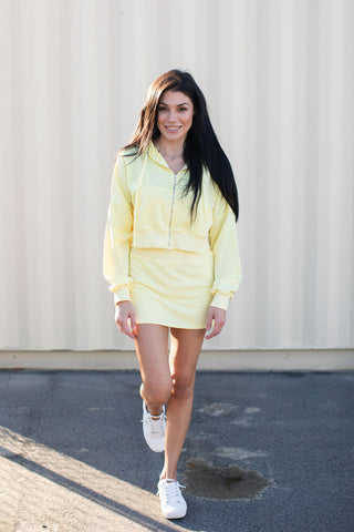 Sunshine Mid Rise Mini Skort~ Lemon