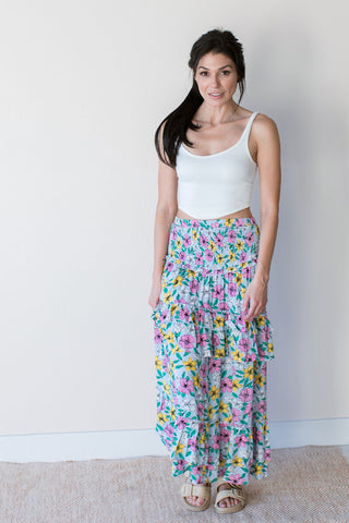 Spring Vibes Smocked Tiered Skirt/Dress