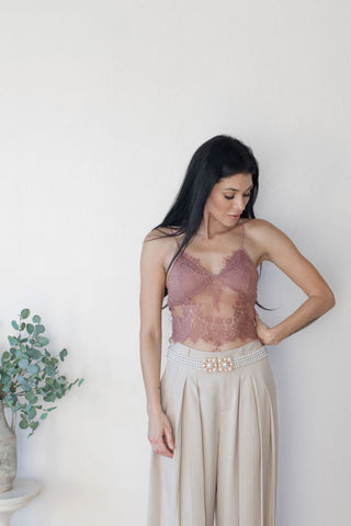Serena Lace Bralette ~ Mauve