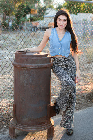 Darlin Leopard Print Jeans