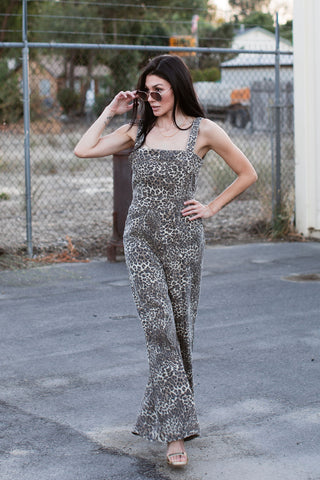 Pretty Little Leopard Wide Leg Jumpsuit