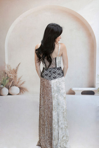 Buster Animal Mixed Maxi Dress