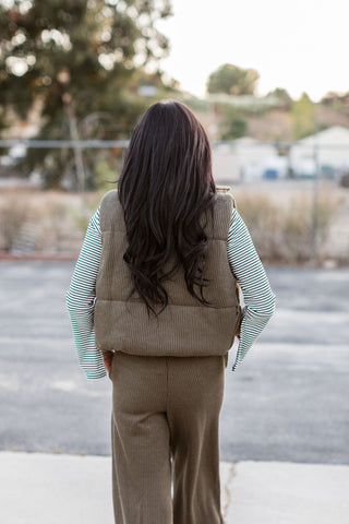 Willow Green Cropped Vest