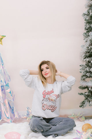 Feeling Jolly Pullover ~ Grey