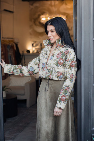 Bloom and Stitch Cropped Jacket