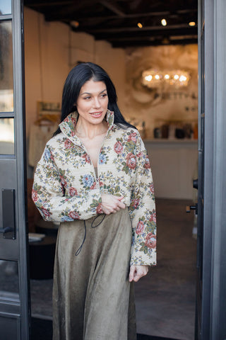 Bloom and Stitch Cropped Jacket