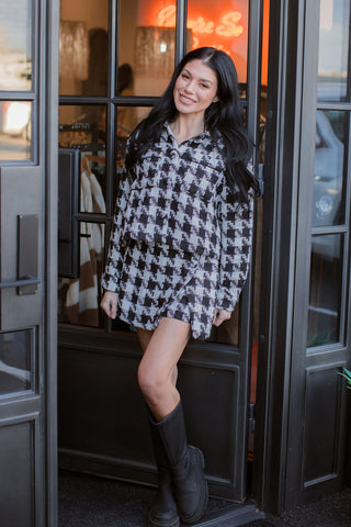 Audrey Two Toned Pattern Tweed Jacket