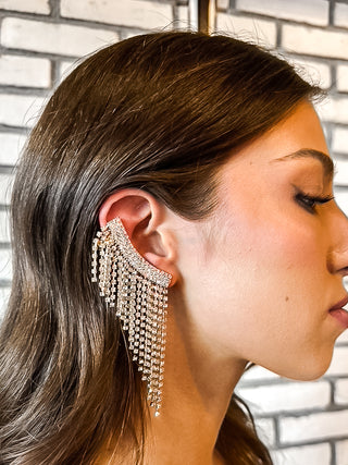 Festive Stone Tassel Earrings