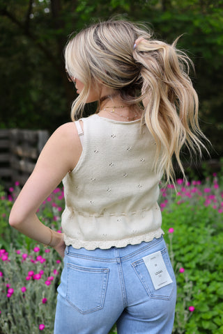 Meadow Tie-Waist Eyelet Tank