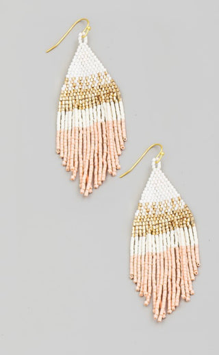 Oasis Beaded Fringe Earrings