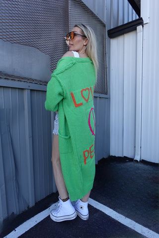 Love and Peace Cardigan