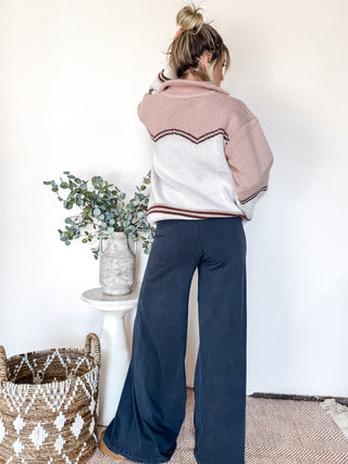 Lodge Bison Half Zip Sweater