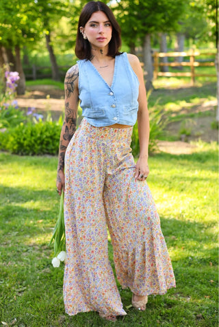 Floral Wide Leg Palazzo Pants