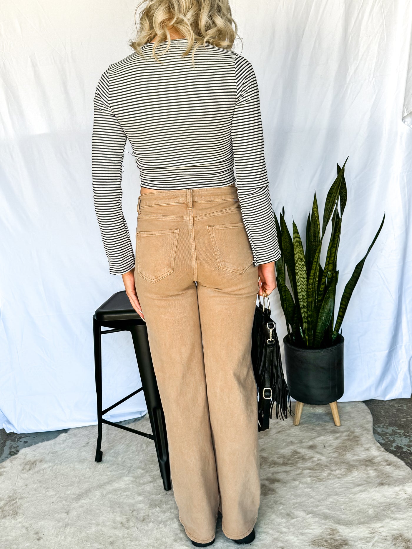 Alabama High Rise Wide Leg Pants ~ Cocoa