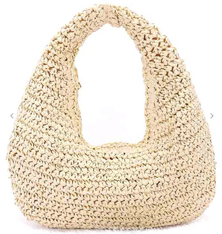 Faux Straw Summer Hobo Bag