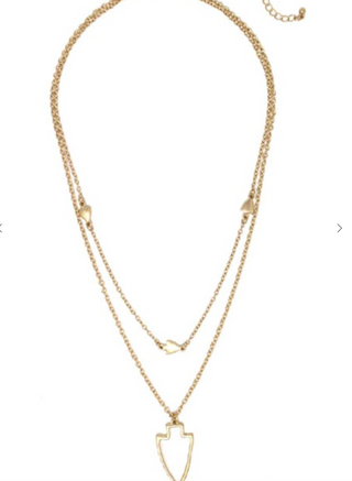 Arrowhead Double Layered Necklace