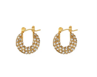 Nina CZ Chunky Hoop Earrings