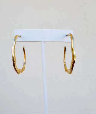 Hannah Hammered Hoop Earrings